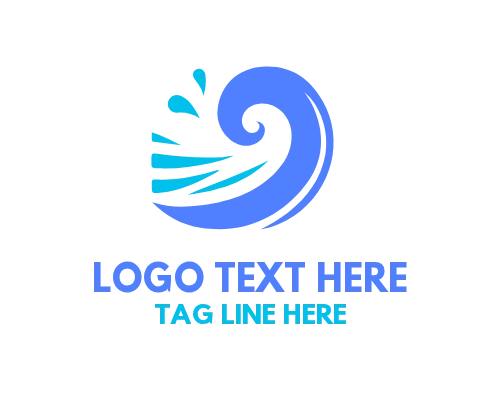 Flowing Ocean Wave Logo