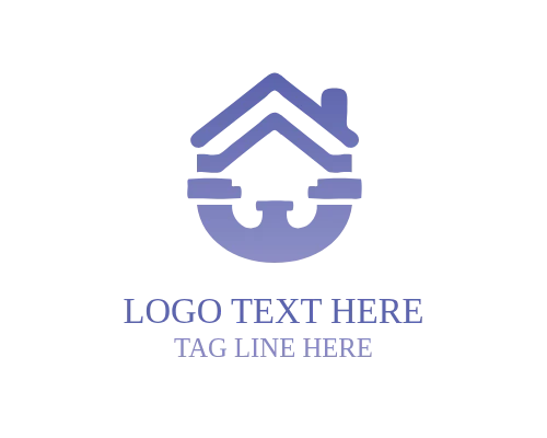  Flowing Pipe Home Logo