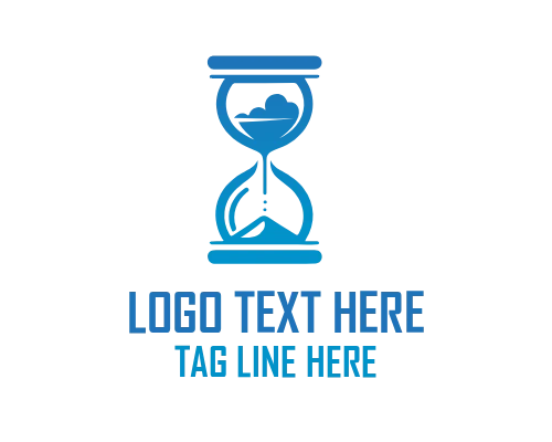 Flowing Sand Hourglass Logo