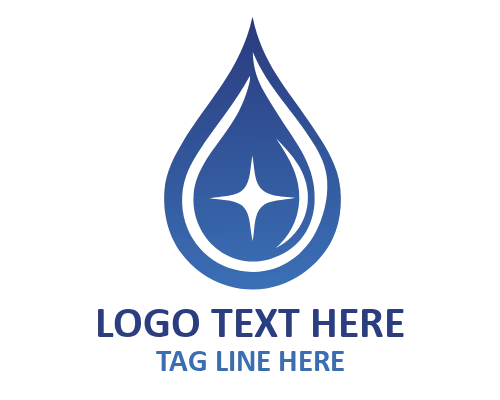 Flowing Water Drop Logo
