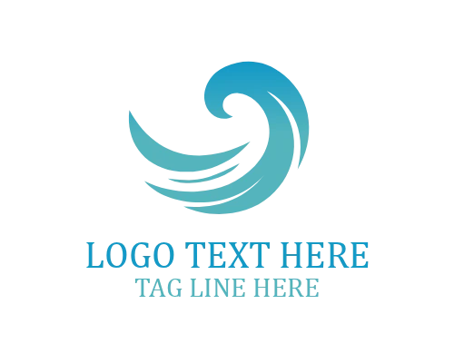Flowing Water Wave Logo