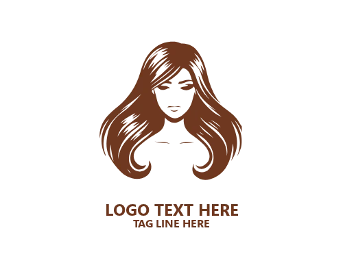 Flowing Women Hair Logo