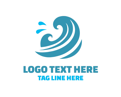 Fluid Wave Shape Logo