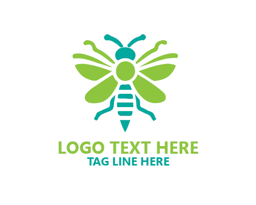 Flying Bee Logo Representing Energy and Growth