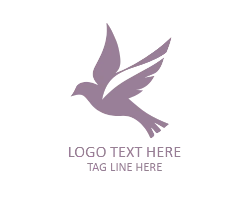 Flying Bird Shield Emblem Logo