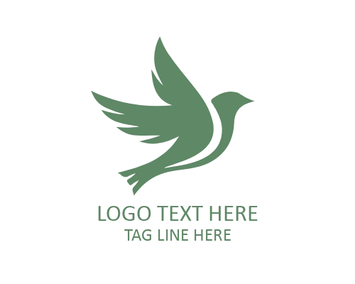 Flying Bird Wave Motion Logo