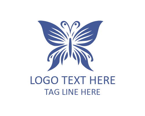 Flying Butterfly Freedom Nature Logo