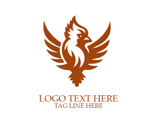 Flying Cardinal Bird Logo