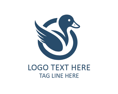 Flying Duck Silhouette Logo for Outdoor Brands