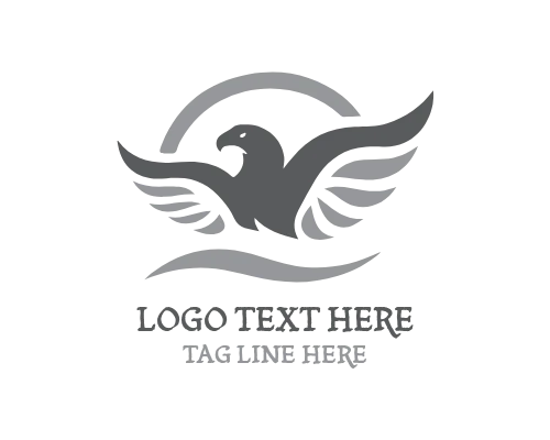 Flying Eagle Silhouette Logo
