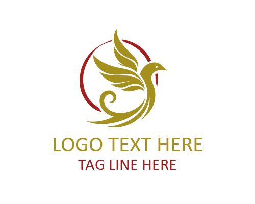 Flying Elegant Bird Logo