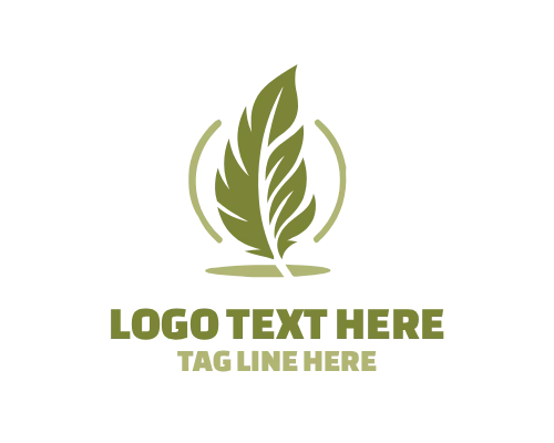 Flying Feather Wind Motion Logo