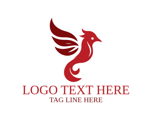 Flying Flame Bird Logo for Freedom Branding and Dynamic Identity