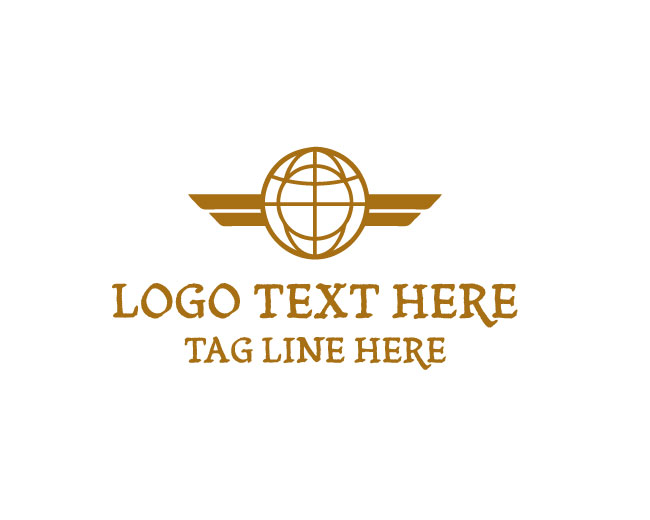 Flying Globe Arrow World Logo