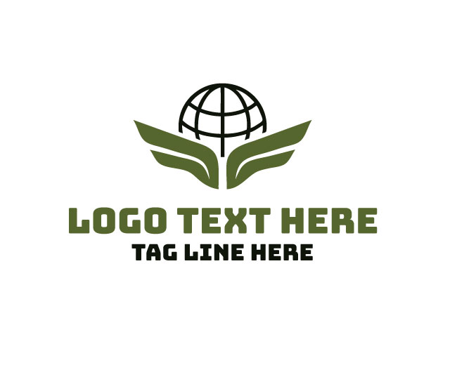 Flying Globe Cloud Logo