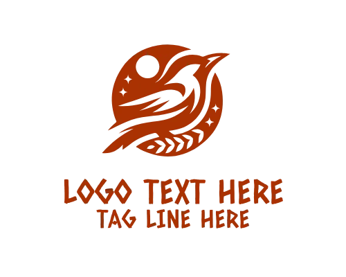 Flying Lark Bird Logo