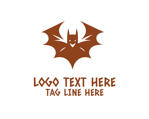 Flying Night Bat Logo