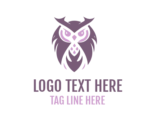 Flying Owl Silhouette Logo