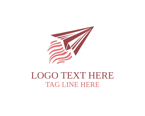 Flying Paper Plane Icon Logo