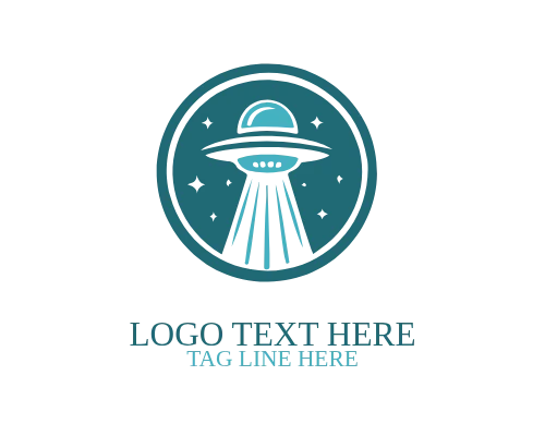 Flying Saucer UFO Logo