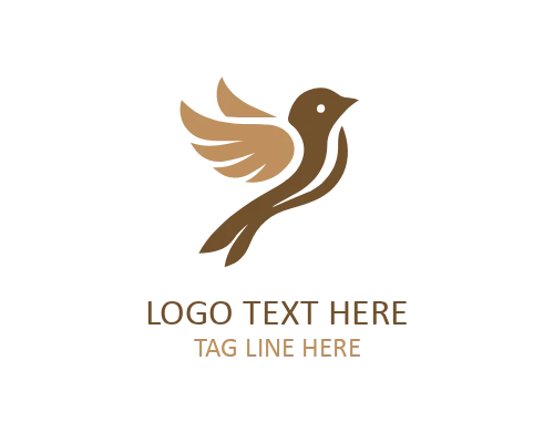 Flying Sparrow Outline Logo