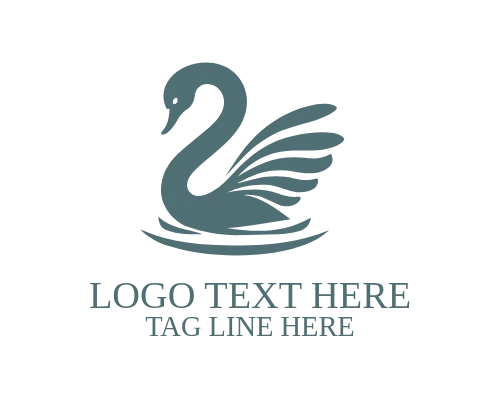  Flying Swan Silhouette Logo
