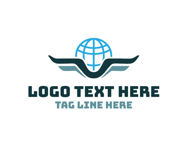 Flying World Globe Logo