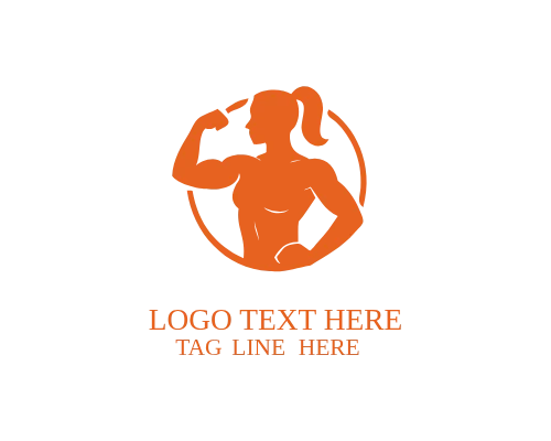 Focus Strong Woman Gym Logo