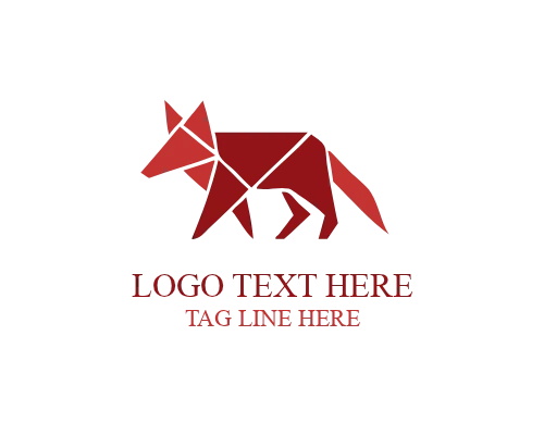 Folded Paper Creature Art Logo