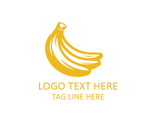 Food Banana Badge Logo for Grocery Branding