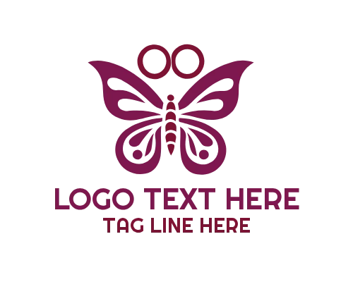 Forest Butterfly Natural Wildlife Logo