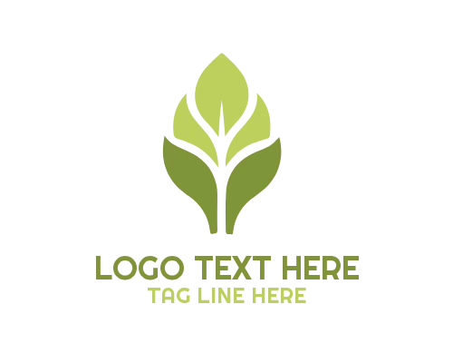 Forest Leaf Badge Logo