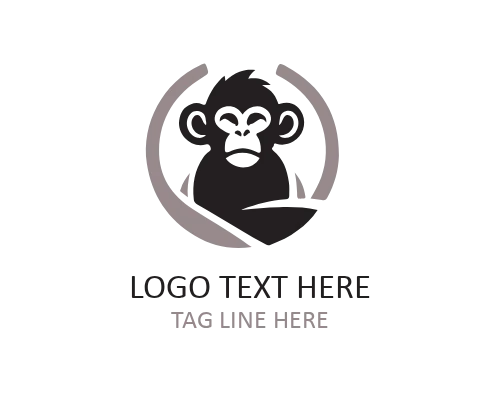 Forest Monkey Emblem Logo
