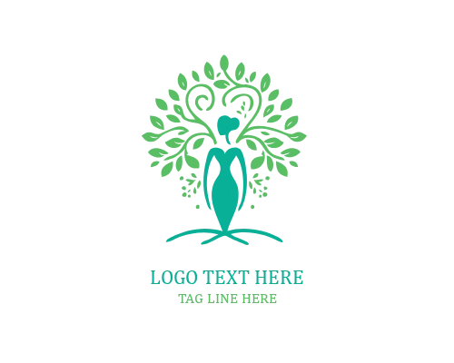 Forest Mother Woman Tree Logo