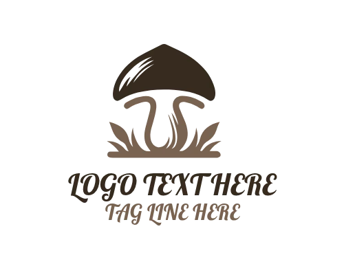 Forest Mushroom Logo for Woodland and Nature Branding
