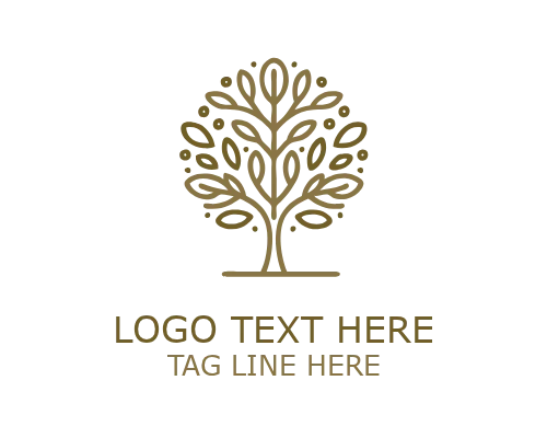 Forest Tree Monoline Logo for Eco and Environmental Branding