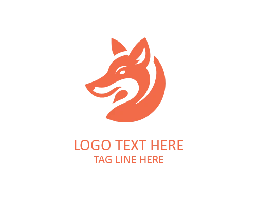 Fox Shadow Silhouette Logo
