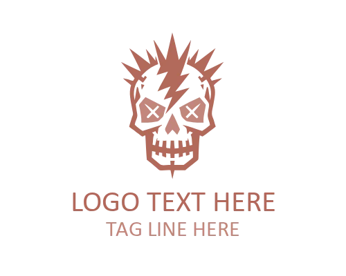 Frenzy Punk Skull Logo