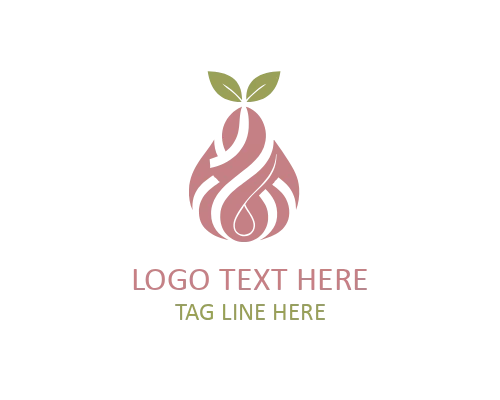 Fresh Abstract Pear Logo for Organic Markets, Farm Brands, and Natural Food Identity