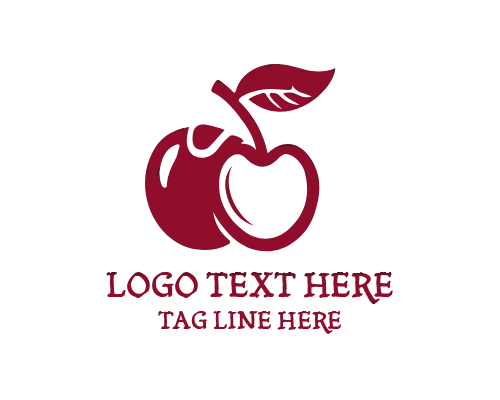 Fresh Apple Fruit Logo for Juice and Food Brands