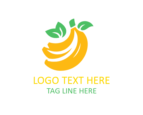 Fresh Banana Logo for Healthy Food Branding