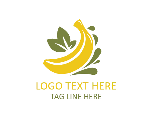 Fresh Banana Outline Logo for Grocery and Food Branding