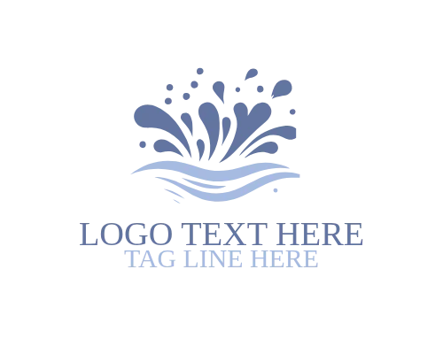  Fresh Blue Wave Splash Logo for Beverage Branding