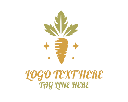 Fresh Carrot Logo for Farm and Garden Brands