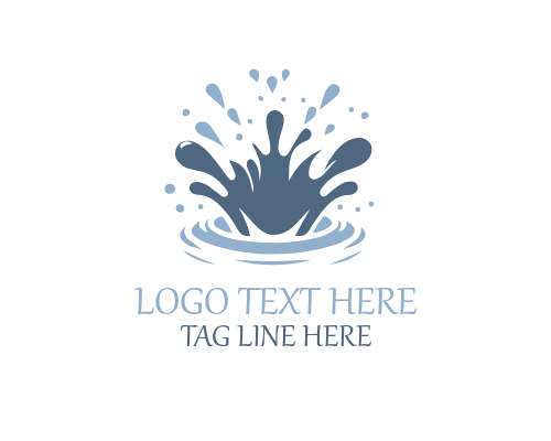 Fresh Energy Water Splash Logo for Fitness Brands