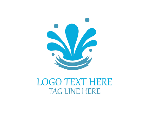 Fresh Flow Water Splash Logo for Natural Brands