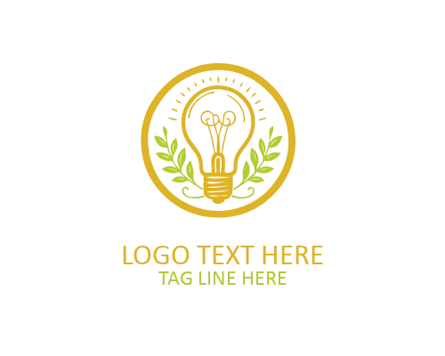 Fresh Green Bulb Logo for Clean Energy and Green Branding