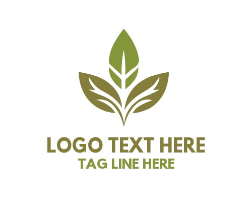 Fresh Green Leaf Nature Logo