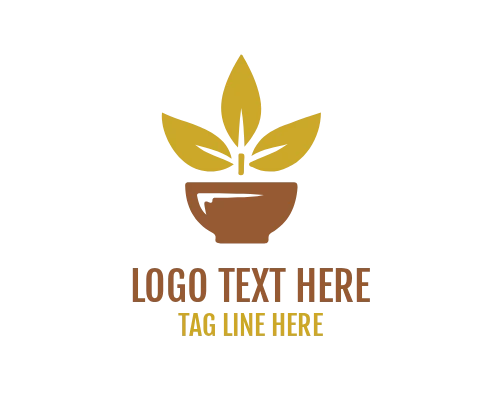Fresh Leaf Plant Pot Logo