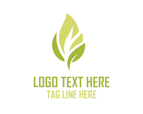 Fresh Organic Leaf Badge Logo